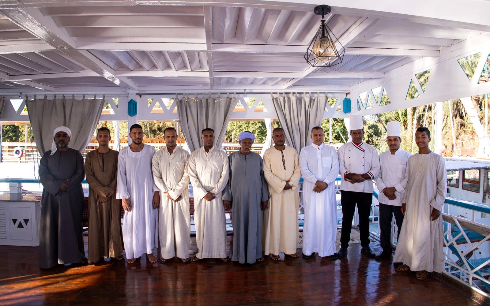The crew of Cleopatra Dahabiyat